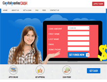 Tablet Screenshot of capitalpaydaycash.com